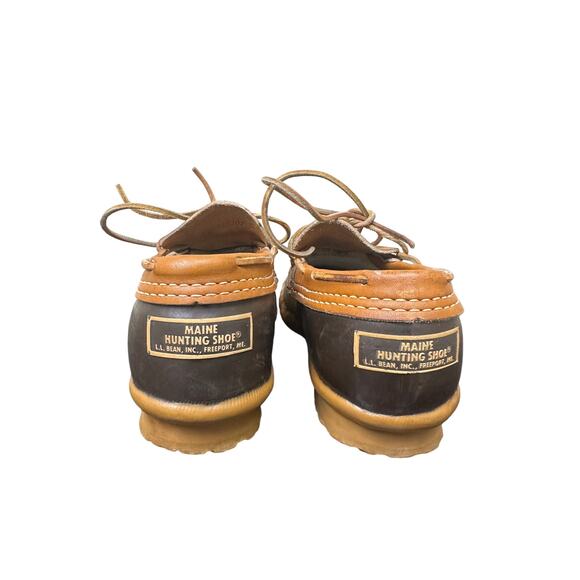 LL Bean Size 7 Men Duck Boot Shoe Maine Hunting Vintage Rubber Outdoor Brown Tan - Picture 7 of 12